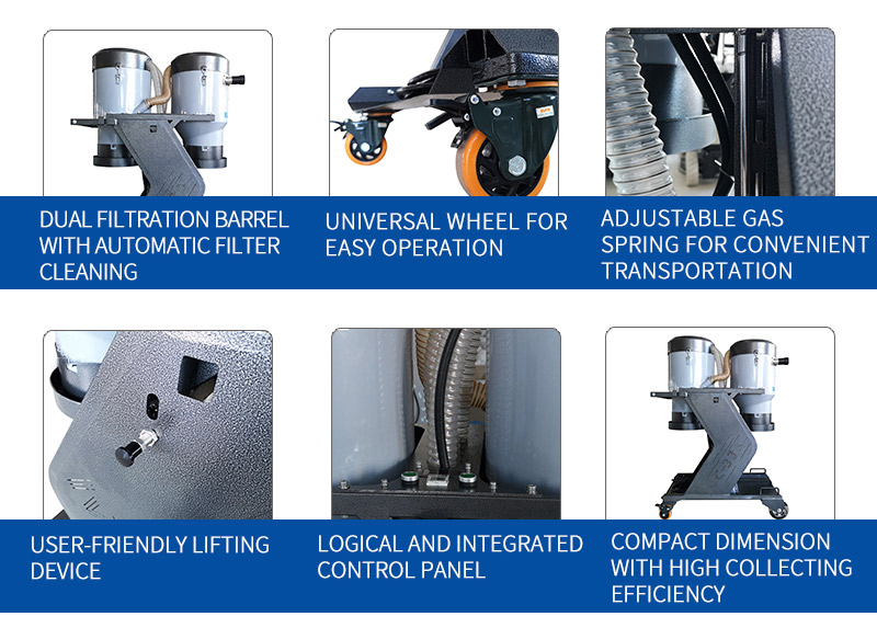 Durable dust extraction equipment with strong suction