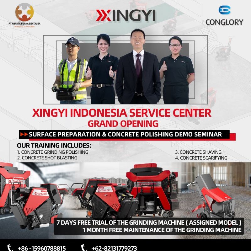 XINGYI Concrete Polisher's Launches Dedicated Customer Support Center in Indonesia